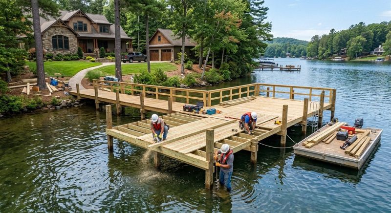 Pond Dock Construction in Roswell, GA
