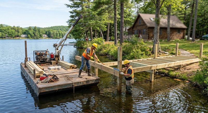 Pond Dock Installation in Littleton, CO